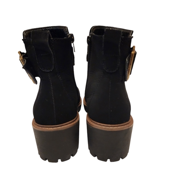 Bamboo Hopeful Faux Suede Lug Zip-Up Ankle Booties Sz 7 - Picture 5 of 10